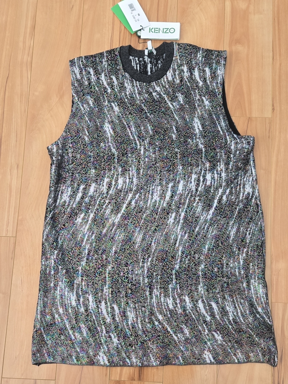 ​NWT KENZO Paris Metallic Knit Sleeveless Top Size Medium